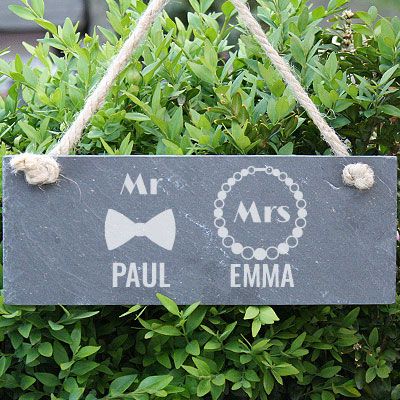 Plaque de porte personnalisée - Mr & Mrs