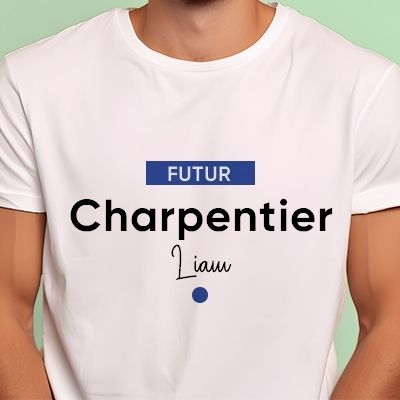 Tee shirt personnalisé homme - Futur charpentier
