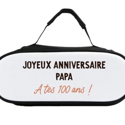 Sacoche de pétanque message papa 100 ans
