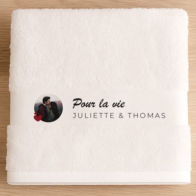 Serviette personnalisée - Couple photo