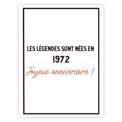 Bouteille de champagne message générique année 1972