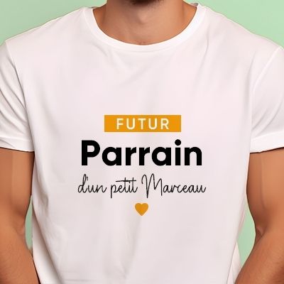Tee shirt personnalisé homme - Futur parrain