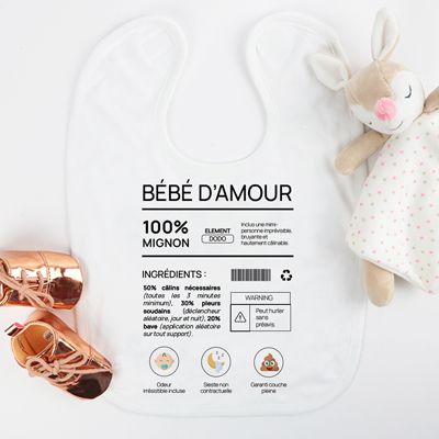 Bavoir bébé personnalisé - Composition d'un bébé
