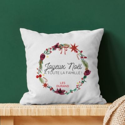 Coussin de Noël personnalisé - Message
