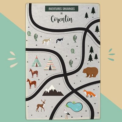 Tapis de jeu pour enfant - Aventures Sauvages