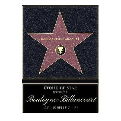 Affiche etoile de star personnalisé Boulogne-Billancourt
