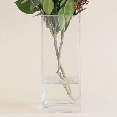 Vase cubique en verre