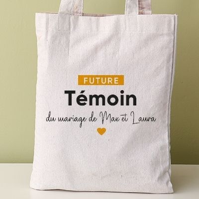 Tote bag personnalisable - Future témoin