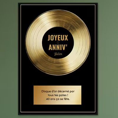 Disque d'or personnalisé - Prénom