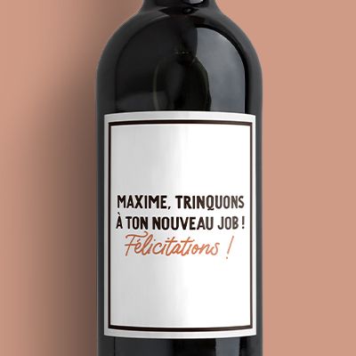 Bouteille de vin personnalisée - Message