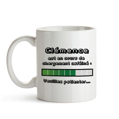 Mug personnalisé prénom - Chargement caféiné