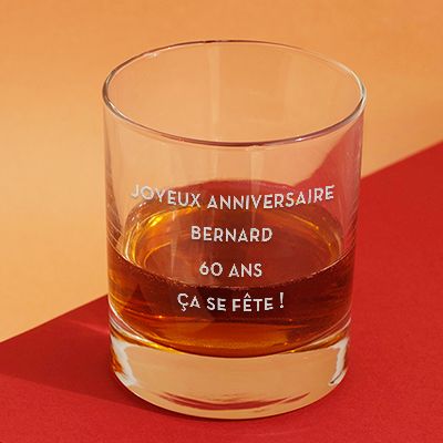 Verre à whisky personnalisé - Message