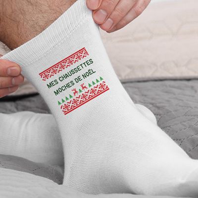 Chaussettes de Noël personnalisées - Message