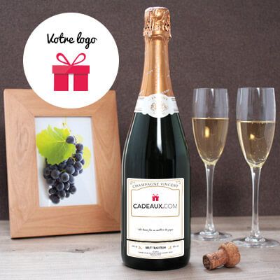 Bouteille de champagne personnalisée logo - Entreprise