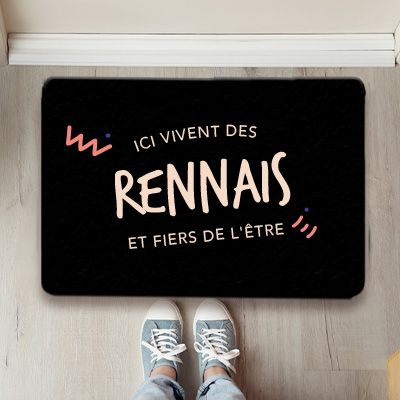 Paillasson personnalisé - Ici vivent des Rennais