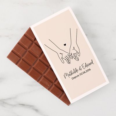 Tablette de chocolat personnalisée - Dessin au trait