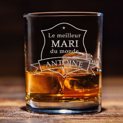 Verre à whisky personnalisé homme - Meilleur du monde