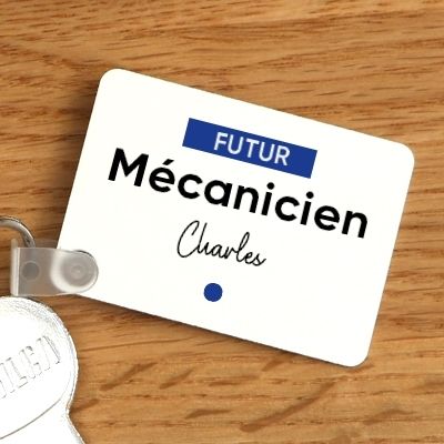Porte-clés à personnaliser - Futur mécanicien