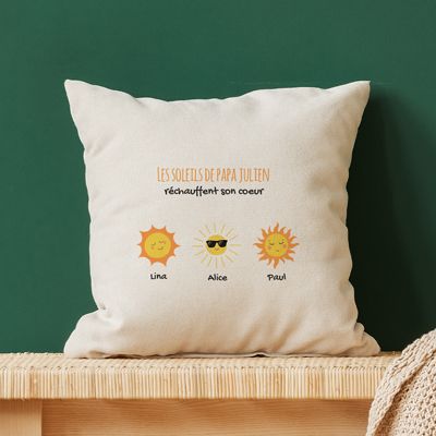 Coussin personnalisé - Famille Soleils