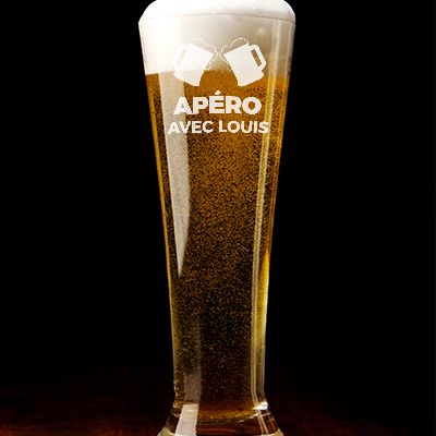 Verre à bière personnalisé flûte - Apéro