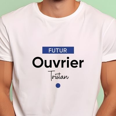 Tee shirt personnalisé homme - Futur ouvrier