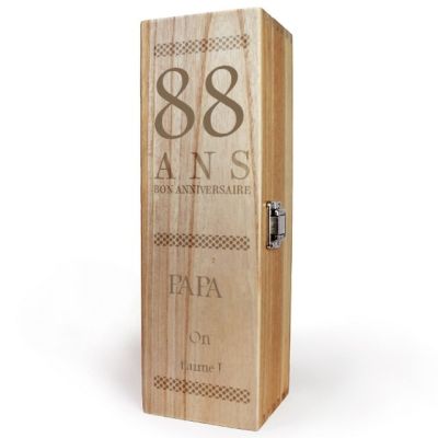 Caisse à vin anniversaire age papa 88 ans