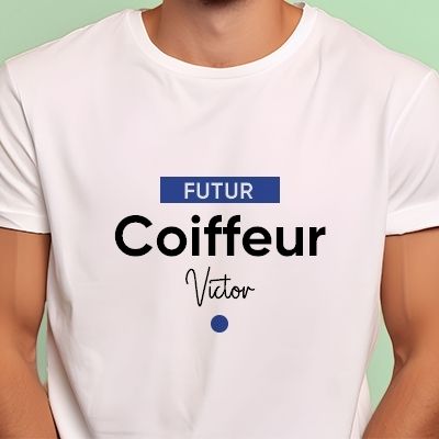 Tee shirt personnalisé homme - Futur coiffeur