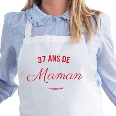 Tablier blanc vintage femme maman 37 ans