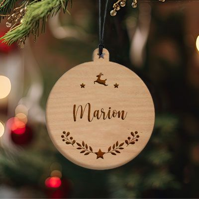 Boule de Noël personnalisée prénom