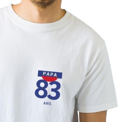 T-shirt blanc homme pastis papa 83 ans
