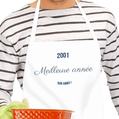 Tablier blanc vintage homme année 2001