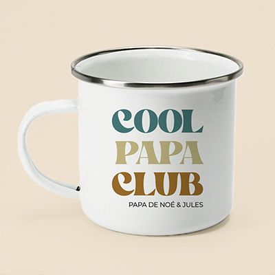 Mug émaillé personnalisé - Cool Dads Club