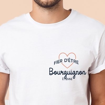 Tee shirt personnalisé homme - Fier d'être Bourguignon