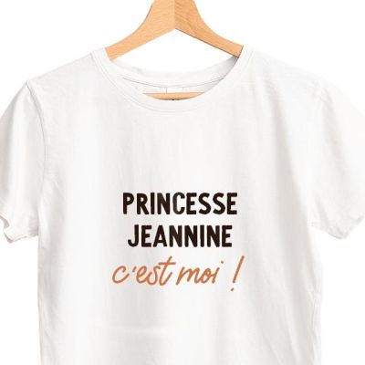 T-shirt blanc personnalisé pour une Jeannine