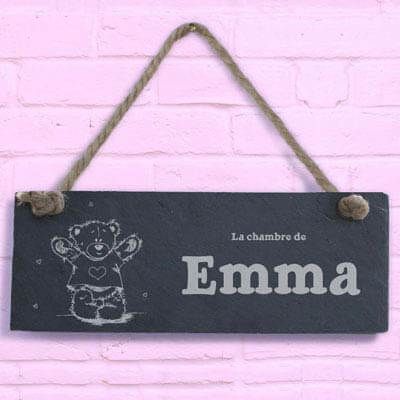 Plaque de porte enfant - Teddy Bear Happy