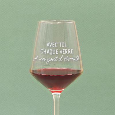 Verre à vin personnalisable - Message