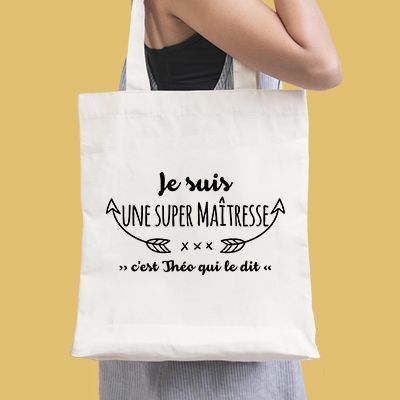 Tote bag Personnalisable - Je suis super - 100% coton naturel