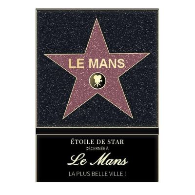 Affiche etoile de star personnalisé Le Mans