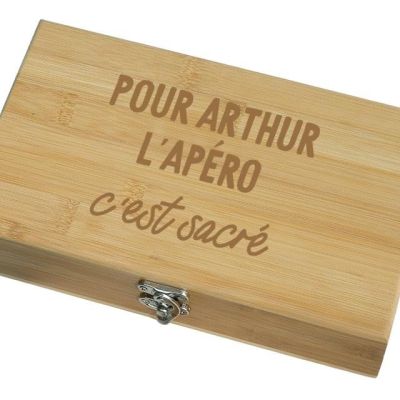Coffret sommelier 5 accessoires personnalisé pour un Arthur
