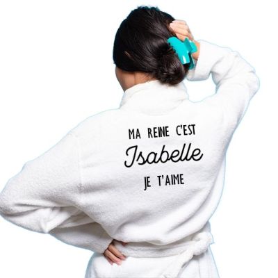 Peignoir personnalisé pour une Isabelle