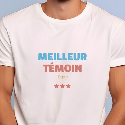 Tee shirt personnalisé homme - Meilleur Témoin