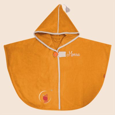 Cape de bain personnalisée brodée - Lion Safran