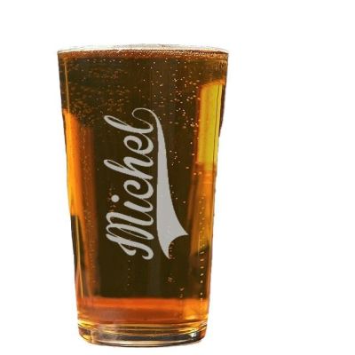 Verre à bière pinte personnalisé pour un Michel