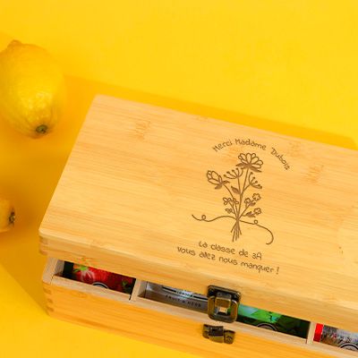 Boîte à thé personnalisable - Collection Remerciement