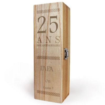 Caisse à vin anniversaire age papa 25 ans
