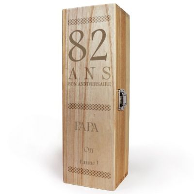 Caisse à vin anniversaire age papa 82 ans