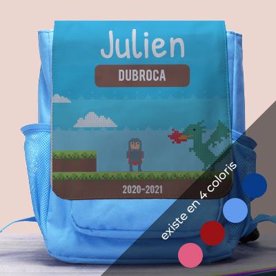 Sac à dos enfant personnalisable - Jeux Vidéo Rétro - Version Garçon