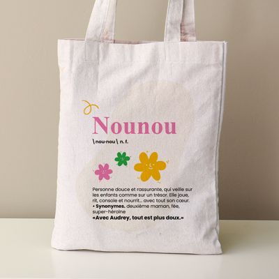 Tote bag personnalisé - Définition Nounou