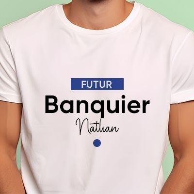 Tee shirt personnalisé homme - Futur banquier