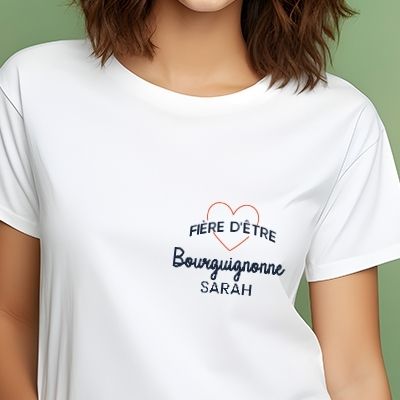 Tee shirt personnalisé femme - Fière d'être Bourguignonne